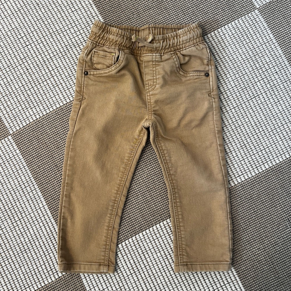 Khaki colored stretch denim 2t